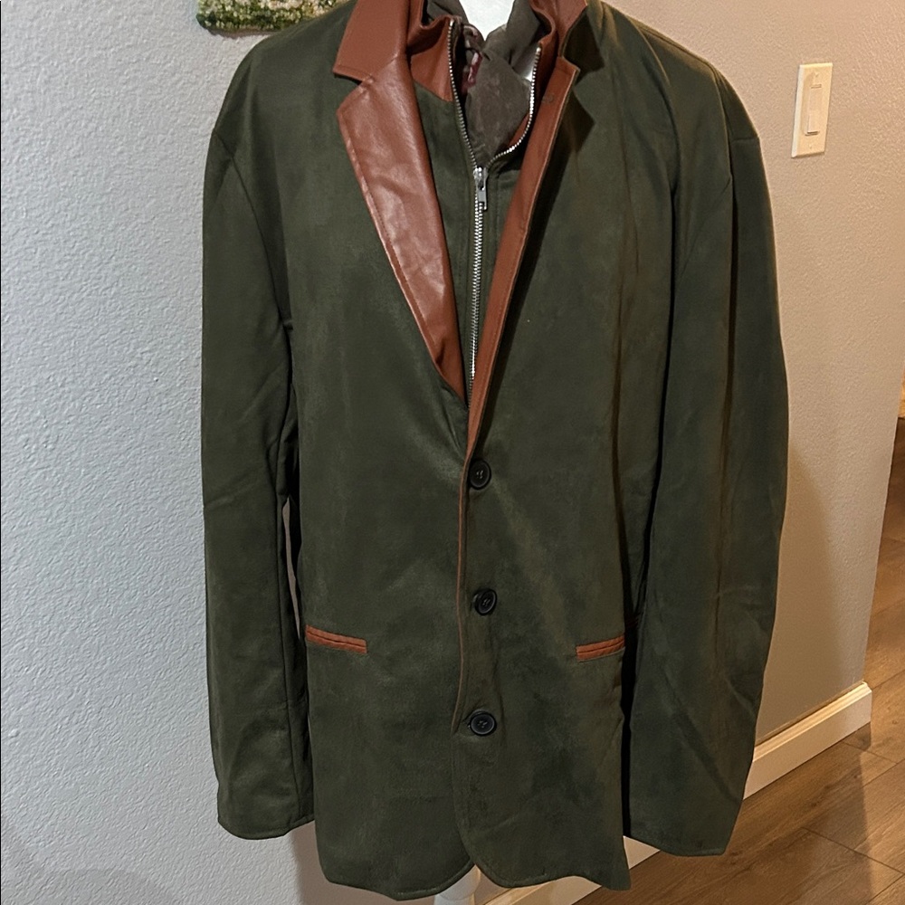 Manly Green and Brown Jacket